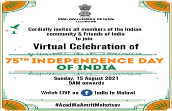 Flag Hoisting Ceremony - 75th Independence Day of India - 15 August 2021